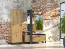 Garderoben-Set >Marousi< in Artisan Eiche - 189,6x198,2x43cm (BxHxT)