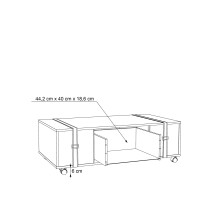Couchtisch >Fourni< in Old Wood Vintage - 110x31,5x60cm (BxHxT)
