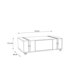Couchtisch >Fourni< in Old Wood Vintage - 110x31,5x60cm (BxHxT)