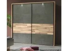 Schwebetürenschrank >Rhodos< in Stabeiche -...