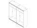 Schwebetürenschrank >Rhodos< in Stabeiche - 220,1x210,5x61,2cm (BxHxT)