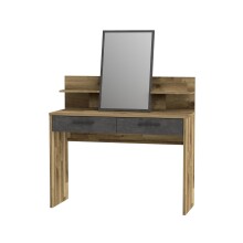 Schminktisch >Rhodos< in Stabeiche - 114,5x146,1x39,7cm (BxHxT)