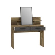 Schminktisch >Rhodos< in Stabeiche - 114,5x146,1x39,7cm (BxHxT)