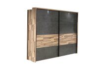 Schwebetürenschrank >Rhodos< in Stabeiche - 280,6x215,9x61,2cm (BxHxT)
