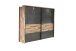 Schwebetürenschrank >Rhodos< in Stabeiche - 280,6x215,9x61,2cm (BxHxT)