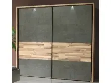Schwebetürenschrank >Rhodos< in Stabeiche -...