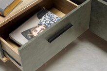 Bett >Rhodos< in Stabeiche - 296,5x120x209,9cm (BxHxT)