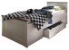 Bettgestell >Lebbie< in Pinie Weiß - 96x90x205cm (BxHxT)