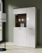 Vitrine >Rafina< in Bakersfield Walnuss - 95,1x162,4x42cm (BxHxT)