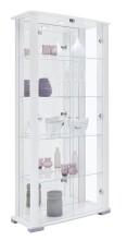 Glasvitrine >STELLA< in Weiß - 86x178x38cm...