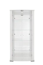 Glasvitrine >STELLA< in Weiß - 86x178x38cm (BxHxT)