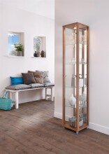 Glasvitrine >OPTIMA< in Noce Dekor - 31,5x172x32cm...