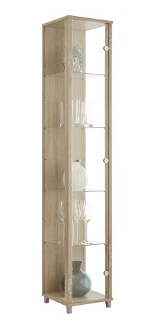 Glasvitrine >OPTIMA< in Sonoma Eiche Dekor - 31,5x172x32cm (BxHxT)