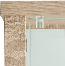 Glasvitrine >OPTIMA< in Sonoma Eiche Dekor - 31,5x172x32cm (BxHxT)