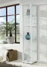 Glasvitrine >OPTIMA< in Weiß - 31,5x172x32cm...