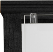 Glasvitrine >OPTIMA< in Schwarz Struktur - 31,5x172x32cm (BxHxT)