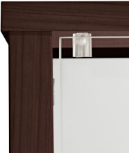 Glasvitrine >OPTIMA< in Wenge Dekor - 31,5x172x32cm (BxHxT)