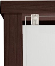 Glasvitrine >OPTIMA< in Wenge Dekor - 31,5x172x32cm (BxHxT)