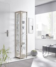 Glasvitrine >OPTIMA< in Sonoma Eiche Dekor -...