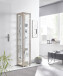 Glasvitrine >OPTIMA< in Sonoma Eiche Dekor - 31,5x172x32cm (BxHxT)