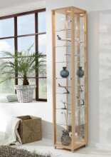 Glasvitrine >OPTIMA< in Buche Dekor - 31,5x172x32cm...