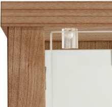 Glasvitrine >OPTIMA< in Noce Dekor - 58x172x32cm (BxHxT)