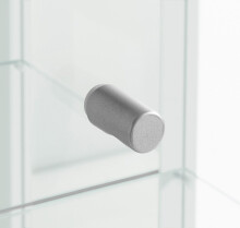 Glasvitrine >OPTIMA< in Schwarz Struktur - 58x172x32cm (BxHxT)