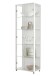 Glasvitrine >OPTIMA< in Weiß - 58x172x32cm (BxHxT)
