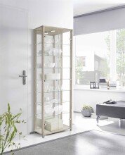 Glasvitrine >OPTIMA< in Sonoma Eiche Dekor -...