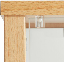 Glasvitrine >OPTIMA< in Buche Dekor - 58x172x32cm (BxHxT)