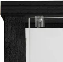 Glasvitrine >OPTIMA< in Schwarz Struktur -...