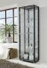 Glasvitrine >OPTIMA< in Schwarz Struktur - 58x172x32cm (BxHxT)