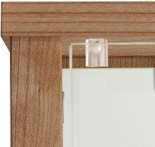 Glasvitrine >OPTIMA< in Noce Dekor - 58x172x32cm (BxHxT)
