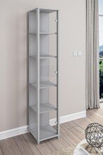 Glasvitrine >OPTIMA< in Silber - 31,5x172x32cm (BxHxT)