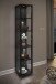 Glasvitrine >OPTIMA< in Schwarz Struktur - 31,5x172x32cm (BxHxT)