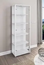 Glasvitrine >OPTIMA< in Weiß - 58x172x32cm...