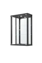 Glasvitrine >OPTIMA< in Schwarz Struktur -...
