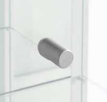 Glasvitrine >OPTIMA< in Schwarz Struktur - 56x85x25,2cm (BxHxT)