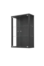 Glasvitrine >OPTIMA< in Schwarz Struktur -...