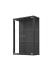 Glasvitrine >OPTIMA< in Schwarz Struktur - 56x85x25,2cm (BxHxT)