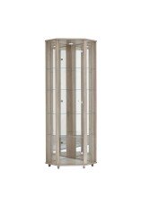 Eckvitrine >TRIO< in Sonoma Eiche Dekor - 71x172x50cm (BxHxT)