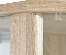 Eckvitrine >TRIO< in Sonoma Eiche Dekor - 71x172x50cm (BxHxT)