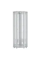 Eckvitrine >TRIO< in Weiß - 71x172x50cm (BxHxT)