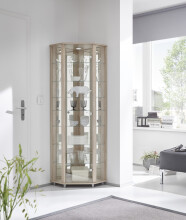 Eckvitrine >TRIO< in Sonoma Eiche Dekor -...