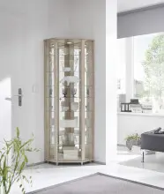 Eckvitrine >TRIO< in Sonoma Eiche Dekor -...