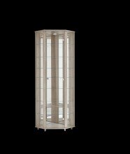 Eckvitrine >TRIO< in Sonoma Eiche Dekor - 71x172x50cm (BxHxT)