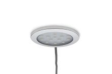 Eckvitrine >TRIO< in Silber - 71x172x50cm (BxHxT)