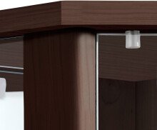 Eckvitrine >TRIO< in Wenge Dekor - 71x172x50cm (BxHxT)