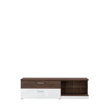 Wohnwand >Rafina< in Bakersfield Walnuss - 335,1x192,2x42cm (BxHxT)