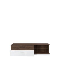 Wohnwand >Rafina< in Bakersfield Walnuss - 335,1x192,2x42cm (BxHxT)